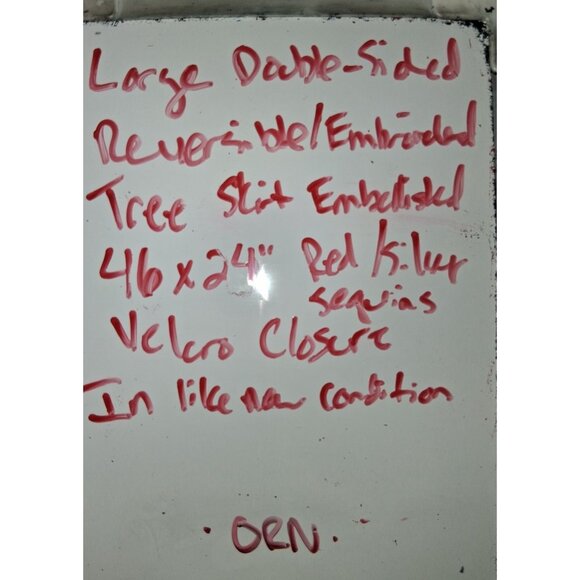 Large Double-Sided Reversible Red Embroidered Velvet Tree Skirt Sequins Velcro C - Picture 5 of 5